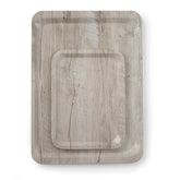 Tava de servire laminata cu imprimeu pe lemn  deschis, dimensiune 330x430mm